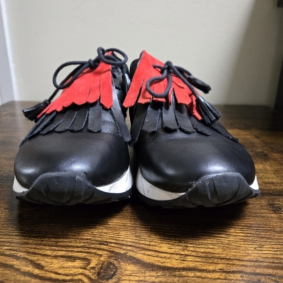 Apepazza Fringe Leather Sneakers US 10 - Picture 4 of 10